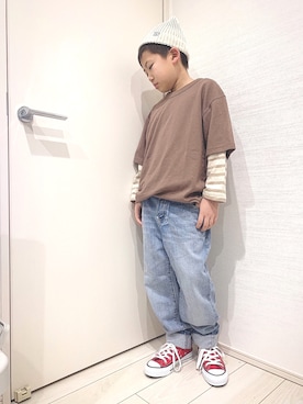 「グリーンレーベルリラクシング」｜aoooooh!!さん（キッズ・129cm）の冬コーディネート