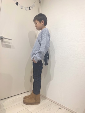 「アイテム（ブーツ）」を使った、aoooooh!!さん（キッズ・132cm）の秋コーディネート