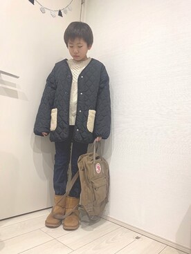 「BRANSHES（ブランシェス）のアイテム（その他アウター）」を使った、aoooooh!!さん（キッズ・132cm）の冬コーディネート