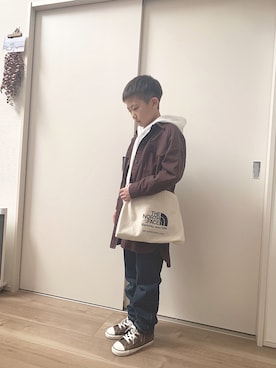 「チャオパニックティピー」｜「アイテム（その他アウター）」を使った、aoooooh!!さん（キッズ・132cm）の冬コーディネート