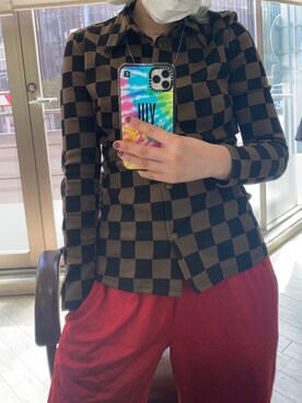 「FENDI（フェンディ）のアイテム（トップス、ブラウン系）」を使った、yuiさん（レディース・154cm）の春コーディネート