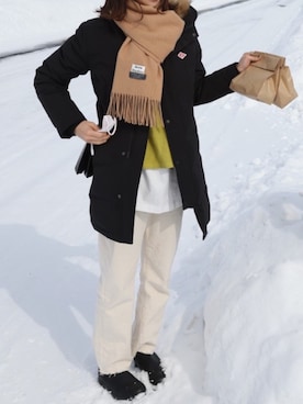 「アイテム（マフラー）」を使った、rioさん（レディース・163cm）の夏コーディネート