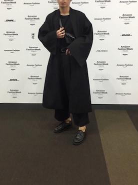 「HARE」｜「アイテム（モカシン/デッキシューズ）」を使った、Teaさん（メンズ・180cm）の秋コーディネート