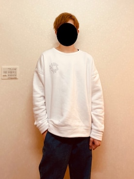 「unrelaxing（アンリラクシング）のアイテム（スウェット）」を使った、なまけもの　さん（メンズ・176cm）の春コーディネート