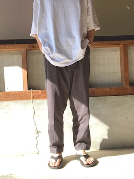 「EMMA  CLOTHES」｜「アイテム（サンダル）」を使った、はなださん（メンズ・172cm）の夏コーディネート