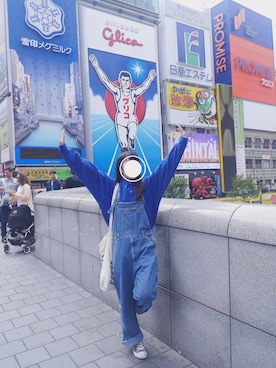 「大阪」｜「アイテム（オールインワン・サロペット）」を使った、なさん（レディース・161cm）の秋コーディネート