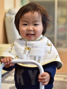 「よだれかけ」｜adenandanaisさん（キッズ・70cm）の秋コーディネート
