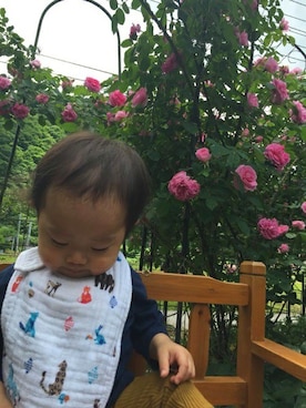 「アイテム（スタイ/よだれかけ）」を使った、adenandanaisさん（キッズ・80cm）の冬コーディネート