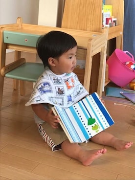 「アイテム（スタイ/よだれかけ）」を使った、adenandanaisさん（キッズ・80cm）の春コーディネート