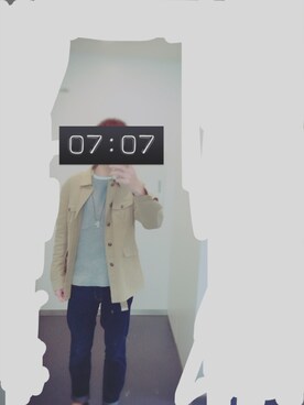 「no brand（ノーブランド）のアイテム（ダウンジャケット/コート）」を使った、Kazumaruさん（メンズ・175cm）の冬コーディネート