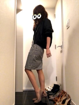 「オフィススタイル」｜「アイテム（MA-1）」を使った、KYNさん（レディース・165cm）の春コーディネート