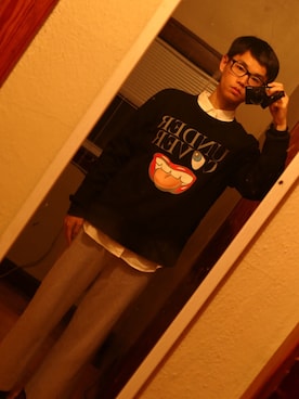 「uniform experiment」｜「アイテム（スウェット）」を使った、pspdeadさん（メンズ・176cm）の秋コーディネート