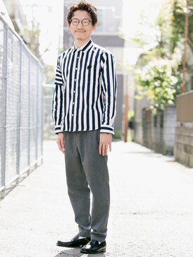 「Utility（ユーティリティー）のアイテム」を使った、Yuji Okoshiさん（メンズ・173cm）の秋コーディネート