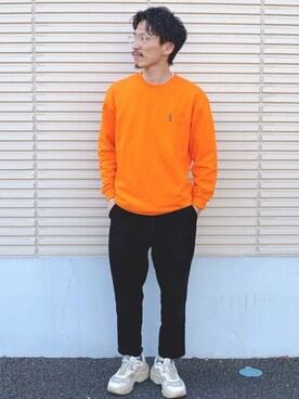 「NERDY（ノルディ）のアイテム（スニーカー）」を使った、Yuji Okoshiさん（メンズ・173cm）の春コーディネート