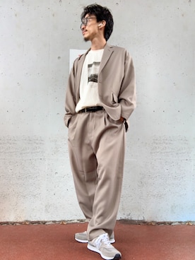 「FREAK'S STORE（フリークスストア）のアイテム（テーラードジャケット）」を使った、Yuji Okoshiさん（メンズ・173cm）の秋コーディネート