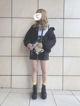 「SPINNS（スピンズ）のアイテム（その他アウター）」を使った、黄泉さん（レディース・161cm）の冬コーディネート