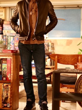 「JILL PLATNER（ジルプラトナー）のアイテム」を使った、松崎さん（メンズ・175cm）の春コーディネート