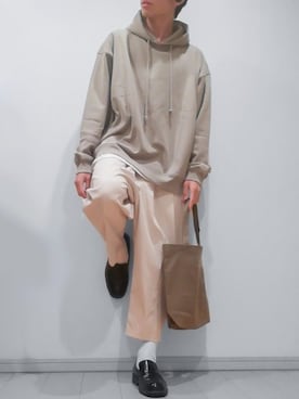 「flaner（フラネ）のアイテム（トートバッグ）」を使った、けいさん（メンズ・177cm）の秋コーディネート