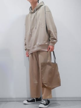 「flaner（フラネ）のアイテム（トートバッグ）」を使った、けいさん（メンズ・177cm）の秋コーディネート