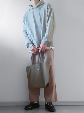 「flaner（フラネ）のアイテム（トートバッグ）」を使った、けいさん（メンズ・177cm）の秋コーディネート