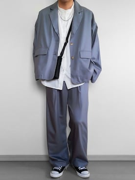 「act'm（アクトム）のアイテム（ジャケット/アウター）」を使った、けいさん（メンズ・177cm）の春コーディネート