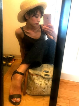 「woadblue（ウォードブルー）のアイテム（デニムパンツ）」を使った、rio.cさん（レディース・148cm）の夏コーディネート