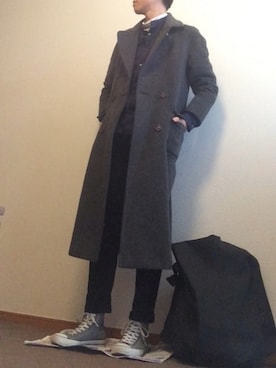 「オールスター」｜「アイテム（チェスターコート）」を使った、SST___sさん（メンズ・184cm）の春コーディネート