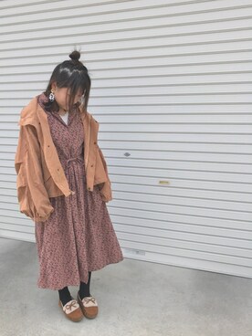 「Crisp（クリスプ）のアイテム（マウンテンパーカー）」を使った、ぱぁこさん（レディース・150cm）の冬コーディネート