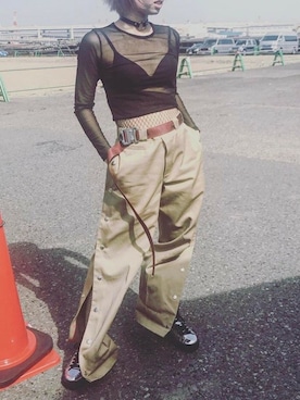 「MYne（マイン）のアイテム」を使った、THE PHARCYDEさん（レディース・163cm）の春コーディネート