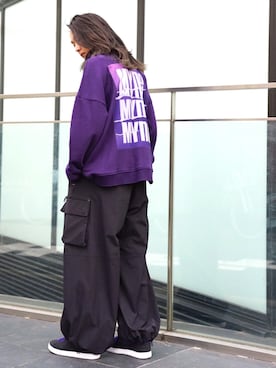 「MYne（マイン）のアイテム（スウェット）」を使った、THE PHARCYDEさん（メンズ・175cm）の夏コーディネート