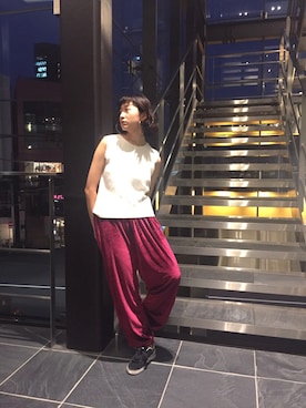 「MYne（マイン）のアイテム」を使った、THE PHARCYDEさん（レディース・165cm）の夏コーディネート