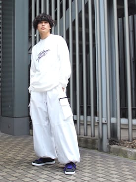 「MYne（マイン）のアイテム（その他パンツ）」を使った、THE PHARCYDEさん（メンズ・176cm）の夏コーディネート