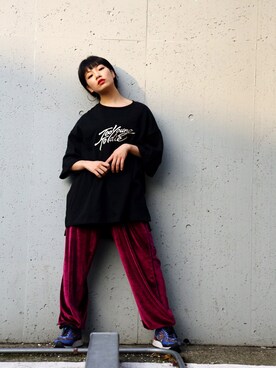 「MYne（マイン）のアイテム」を使った、THE PHARCYDEさん（レディース・153cm）の夏コーディネート