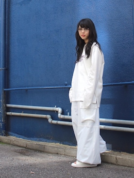 「MYne（マイン）のアイテム（サンダル）」を使った、THE PHARCYDEさん（レディース・160cm）の夏コーディネート