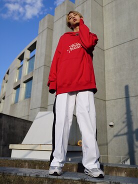 「MYne（マイン）のアイテム（パーカー）」を使った、THE PHARCYDEさん（メンズ・176cm）の秋コーディネート