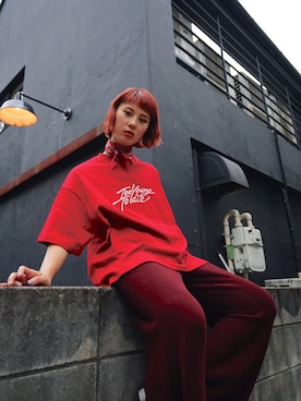 「MYne（マイン）のアイテム」を使った、THE PHARCYDEさん（レディース・166cm）の秋コーディネート