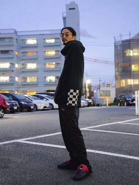 「MYne（マイン）のアイテム（その他パンツ）」を使った、THE PHARCYDEさん（メンズ・175cm）の秋コーディネート