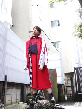 「MYne（マイン）のアイテム（その他アウター）」を使った、THE PHARCYDEさん（メンズ・175cm）の秋コーディネート