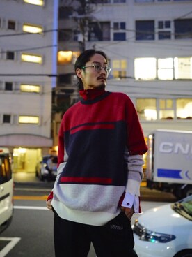 「MYne（マイン）のアイテム（その他アウター）」を使った、THE PHARCYDEさん（メンズ・175cm）の秋コーディネート