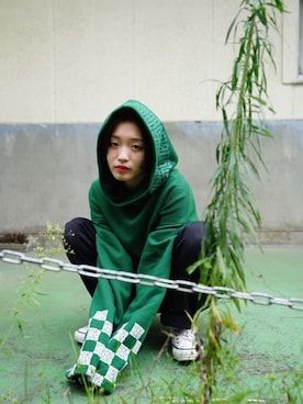 「MYne（マイン）のアイテム」を使った、THE PHARCYDEさん（レディース・175cm）の秋コーディネート
