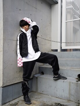 「MYne（マイン）のアイテム（その他アウター）」を使った、THE PHARCYDEさん（メンズ・175cm）の秋コーディネート