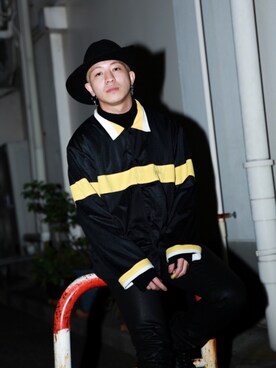 「MYne（マイン）のアイテム」を使った、THE PHARCYDEさん（メンズ・175cm）の冬コーディネート