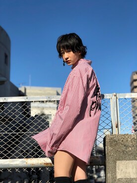 「MYne（マイン）のアイテム（トップス）」を使った、THE PHARCYDEさん（メンズ・175cm）の冬コーディネート