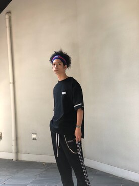 「MYne（マイン）のアイテム（財布/小物）」を使った、THE PHARCYDEさん（メンズ・175cm）の春コーディネート