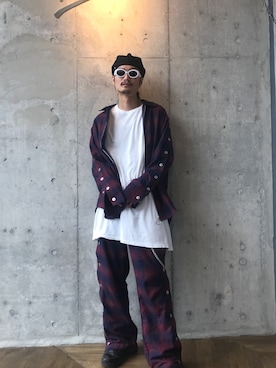 「MYne（マイン）のアイテム」を使った、THE PHARCYDEさん（メンズ・175cm）の夏コーディネート