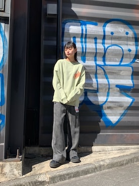 「MYne（マイン）のアイテム」を使った、THE PHARCYDEさん（レディース・160cm）の春コーディネート