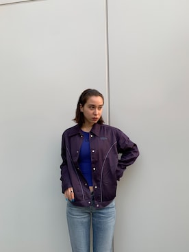 「MYne（マイン）のアイテム（ブルゾン）」を使った、THE PHARCYDEさん（レディース・162cm）の春コーディネート