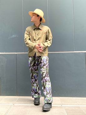 「MYne（マイン）のアイテム（ブルゾン）」を使った、THE PHARCYDEさん（メンズ・180cm）の春コーディネート