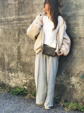 「ゆるカジ」｜「アイテム（ジャケット/アウター）」を使った、&りっちさん（レディース・154cm）の秋コーディネート