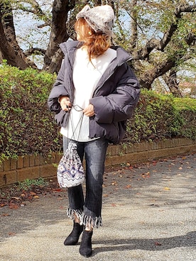 「Rodeo Crowns（ロデオクラウンズ）のアイテム（ブルゾン）」を使った、&りっちさん（レディース・154cm）の秋コーディネート
